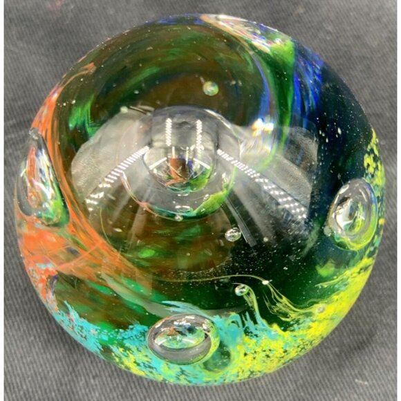 Paperweight Controlled Bullicante Bubbles Fireworks Hand Blown 3" Tall - Picture 5 of 6